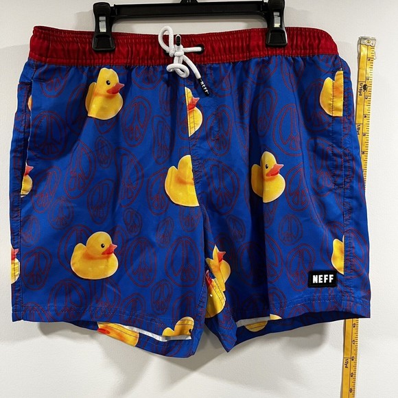 Neff Swim Neff Rubber Ducky Mens Medium Board Shorts Swim Trunks